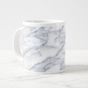 Weißer Marmor Carrara Calacatta Textur Jumbo-Tasse