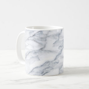 Weißer Marmor Carrara Calacatta Textur Kaffeetasse