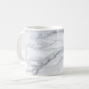 Weißer Marmor Carrara Calacatta Textur Kaffeetasse
