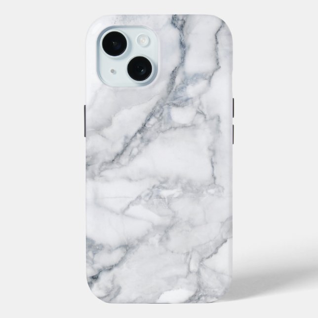 Weißer Marmor Carrara Textur Case-Mate iPhone Hülle (Rückseite)