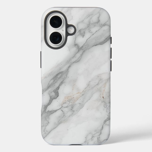 Weißer Marmor Case-Mate iPhone Hülle (Rückseite)