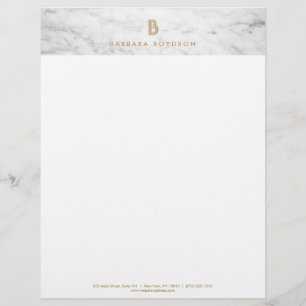 WEISSER MARMOR - DESIGNER - Briefkopf