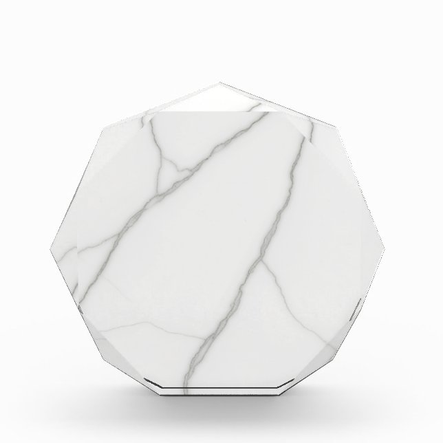 Weißer Marmor Fotoblock (Vorderseite)