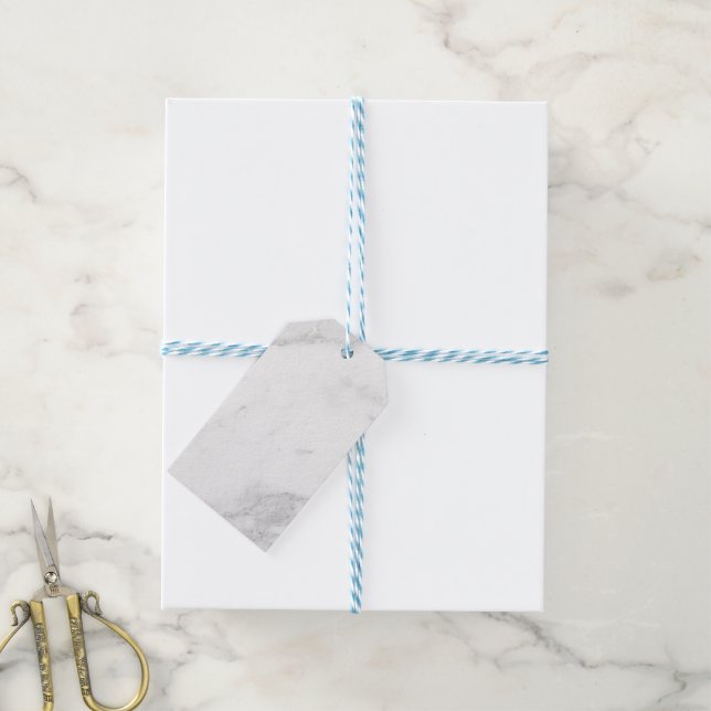 Weißer Marmor Geschenkanhänger (Mit Garn)