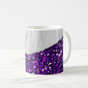 Weißer Marmor Gilded Black Agate Kaffeetasse