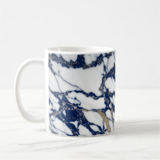 Weißer Marmor Gilded Navy Blue Agate Tasse