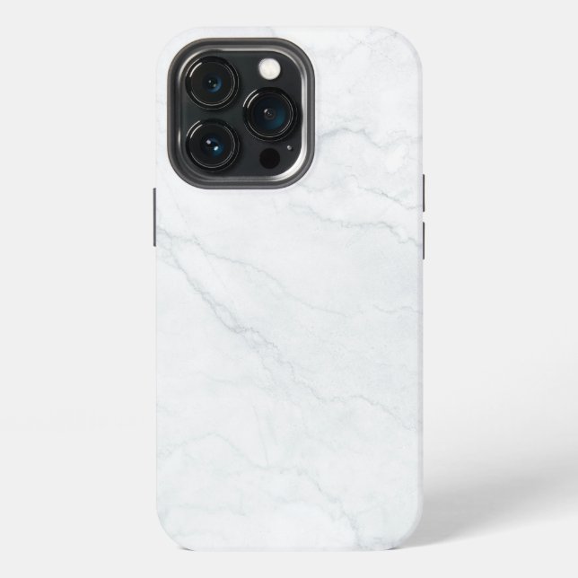 Weißer Marmor iPhone Hülle (Hinten)