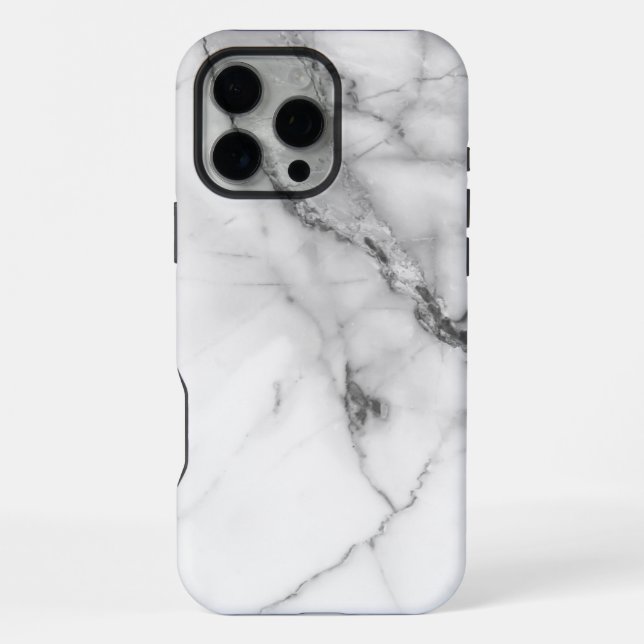 Weißer Marmor iPhone Hülle (Rückseite)