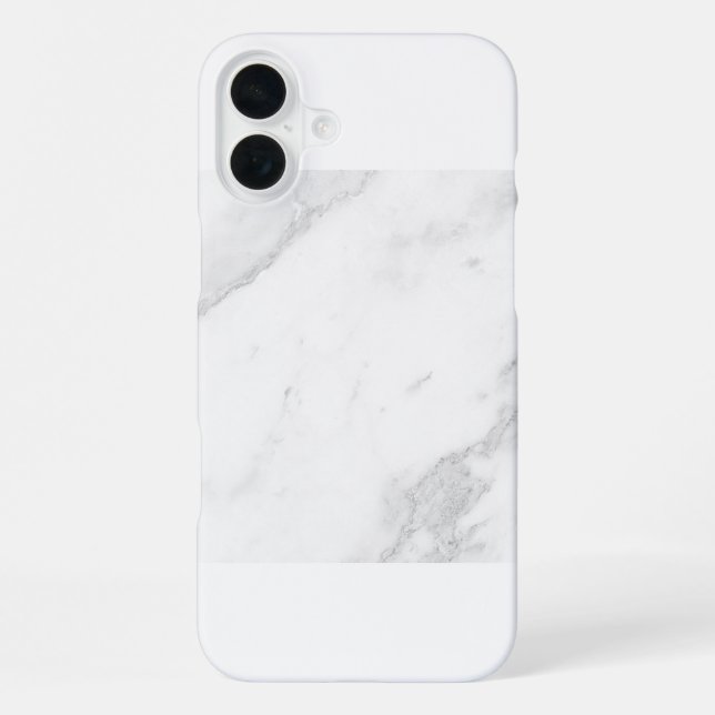 Weißer Marmor iPhone Hülle (Rückseite)