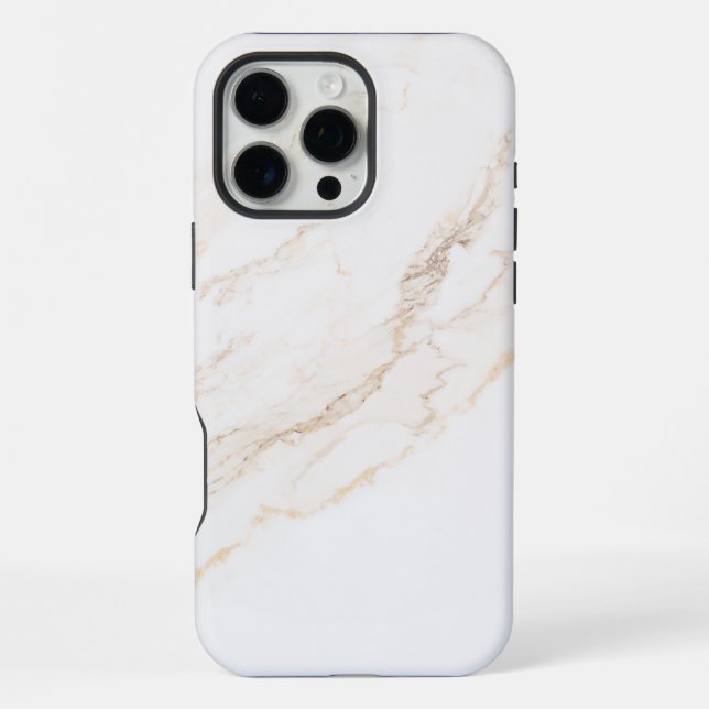 Weißer Marmor iPhone Hülle (Rückseite)