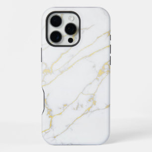 Weißer Marmor iPhone 16 Pro Max Hülle