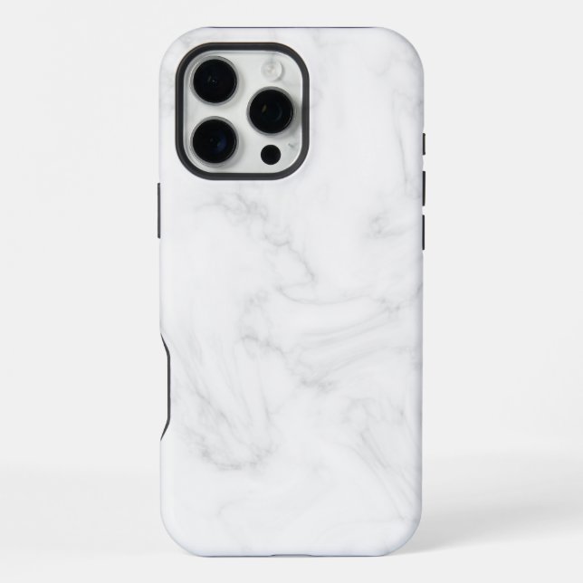 Weißer Marmor iPhone Hülle (Rückseite)