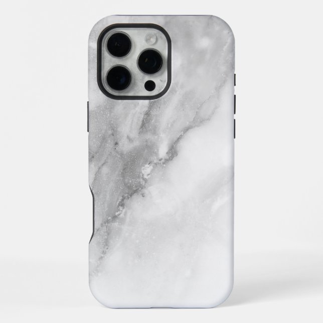 Weißer Marmor iPhone Hülle (Rückseite)