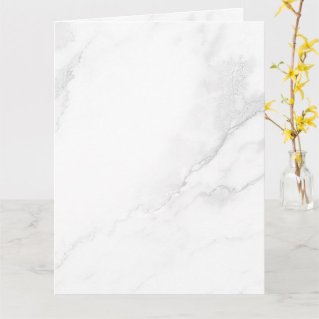 Weißer Marmor  Karte (Gelbe Blume)