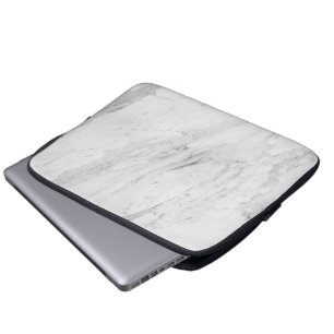 Weißer Marmor Laptopschutzhülle