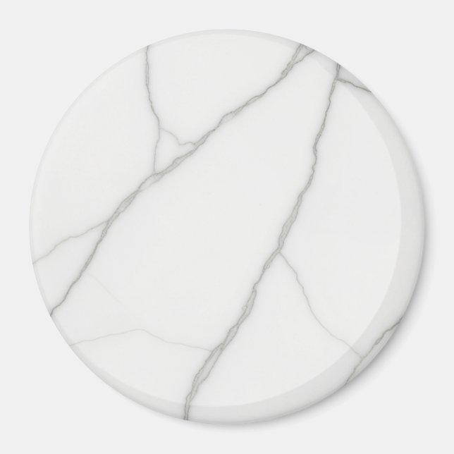 Weißer Marmor  Magnet (Vorne)