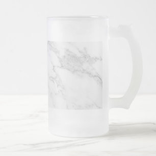 Weißer Marmor Mattglas Bierglas