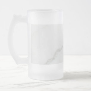 Weißer Marmor Mattglas Bierglas