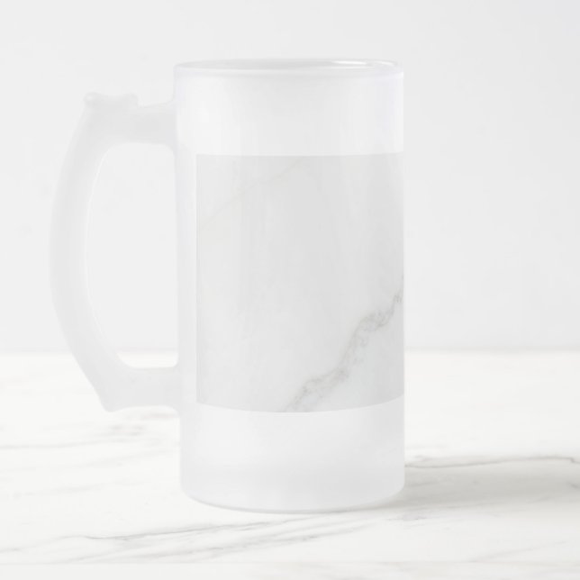 Weißer Marmor Mattglas Bierglas (Links)