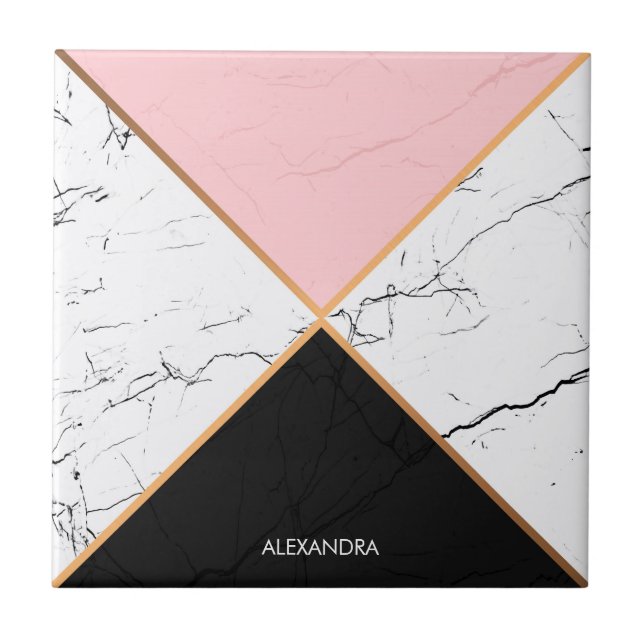 Weißer Marmor mit goldenen Linien Fliese (Vorderseite)