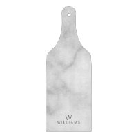 Weißer Marmor mit Personalisiertem Monogramm und N