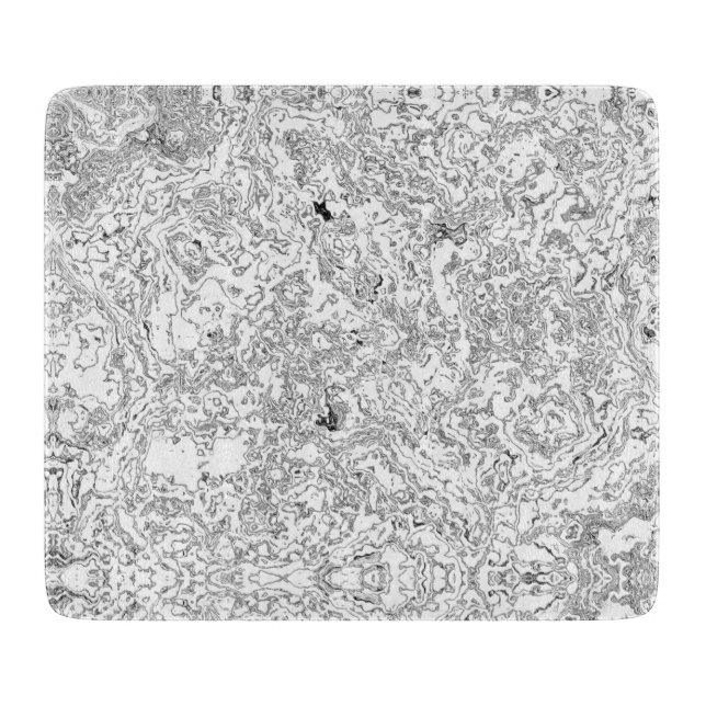 Weißer Marmor Moderner Naturstein Schneidebrett (Vorderseite)