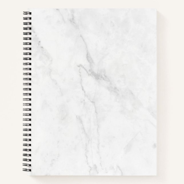 Weißer Marmor Notizbuch (Vorderseite)