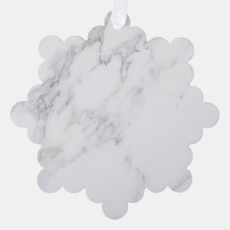 Weißer Marmor Ornament Karte
