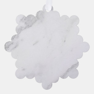 Weißer Marmor Ornament Karte