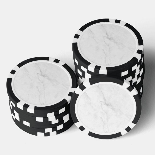 Weißer Marmor Pokerchips (Stapel)