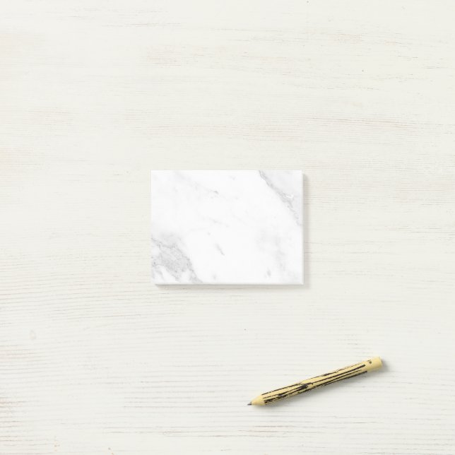 Weißer Marmor Post-it Klebezettel (Auf Schreibtisch)