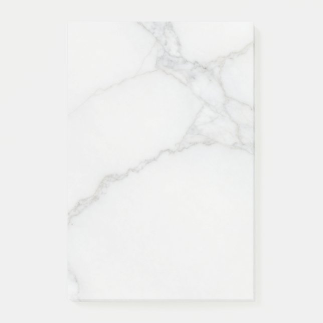 Weißer Marmor Post-it Klebezettel (Vorderseite)