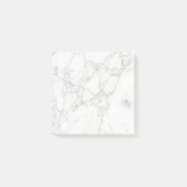 Weißer Marmor Post-it Klebezettel (Vorderseite)