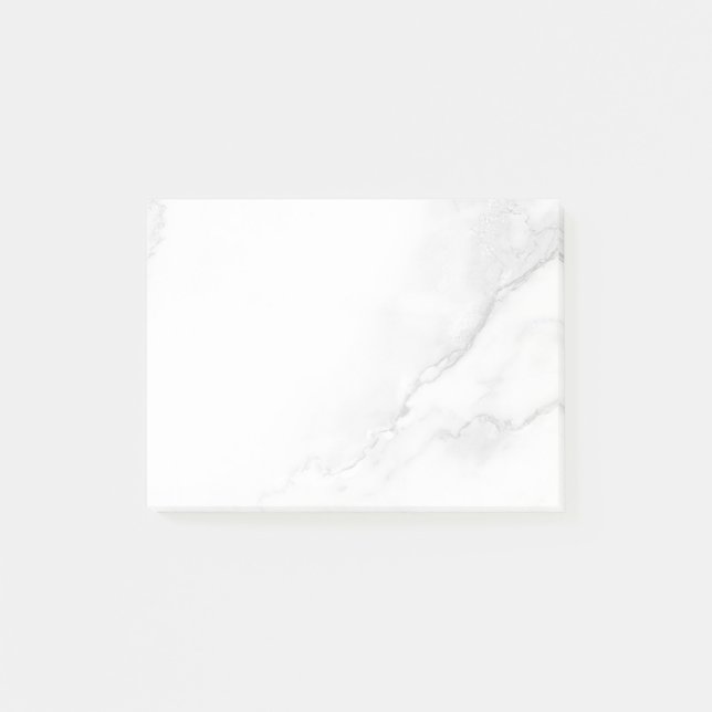 Weißer Marmor Post-it Klebezettel (Vorderseite)