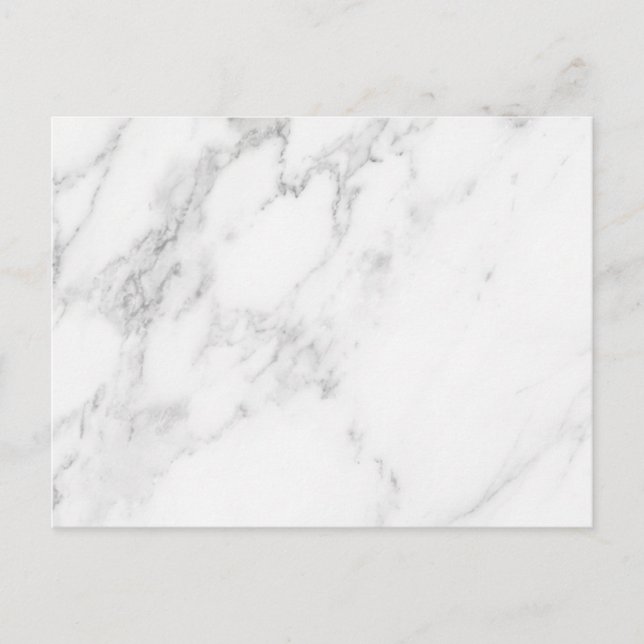 Weißer Marmor Postkarte (Vorderseite)