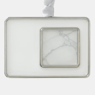 Weißer Marmor Rahmen-Ornament Silber