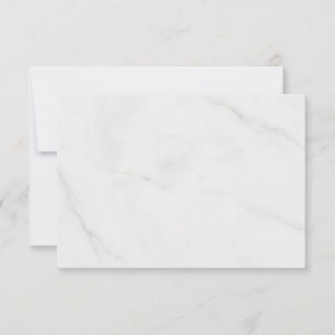 Weißer Marmor RSVP Karte