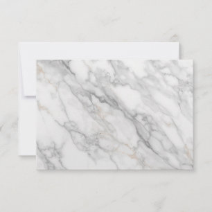 Weißer Marmor RSVP Karte