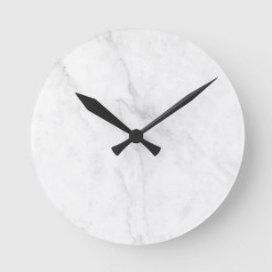 Weißer Marmor Runde Wanduhr