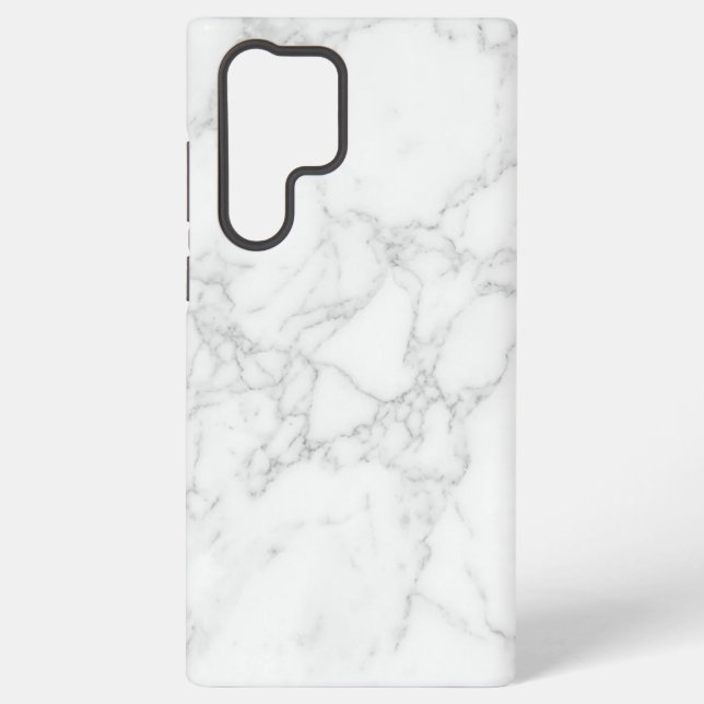 Weißer Marmor Samsung Galaxy Hülle (Rückseite)