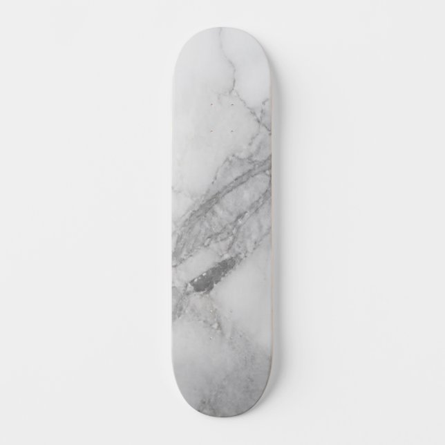 Weißer Marmor Skateboard (Vorderseite)