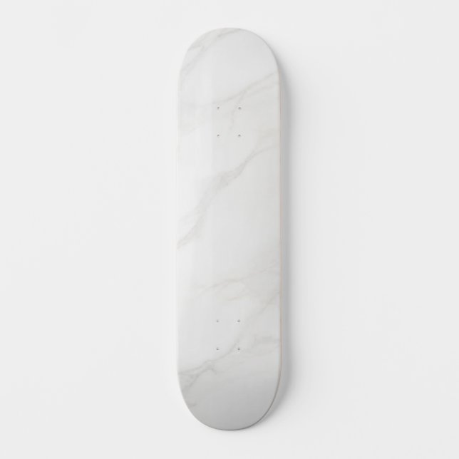 Weißer Marmor Skateboard (Vorderseite)