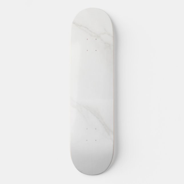 Weißer Marmor  Skateboard (Vorderseite)