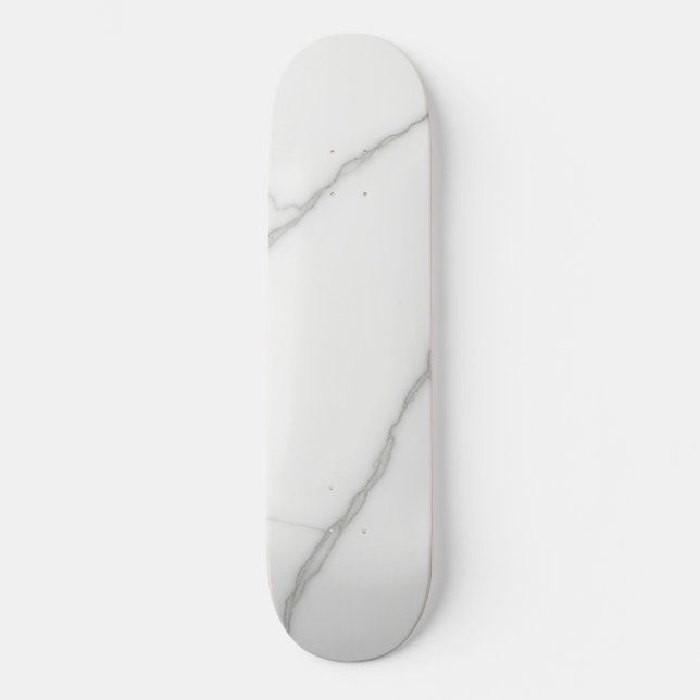 Weißer Marmor Skateboard (Vorderseite)