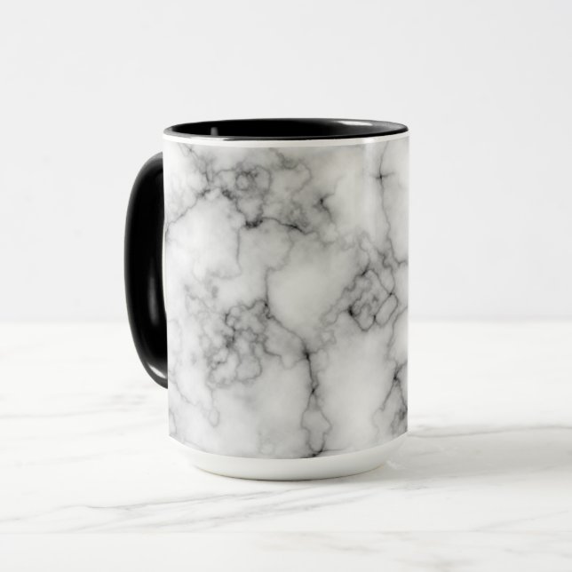 Weißer Marmor Tasse (Vorderseite Links)