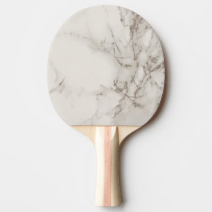 Weißer Marmor Tischtennis Schläger
