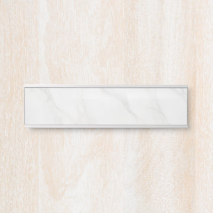 Weißer Marmor Türschild