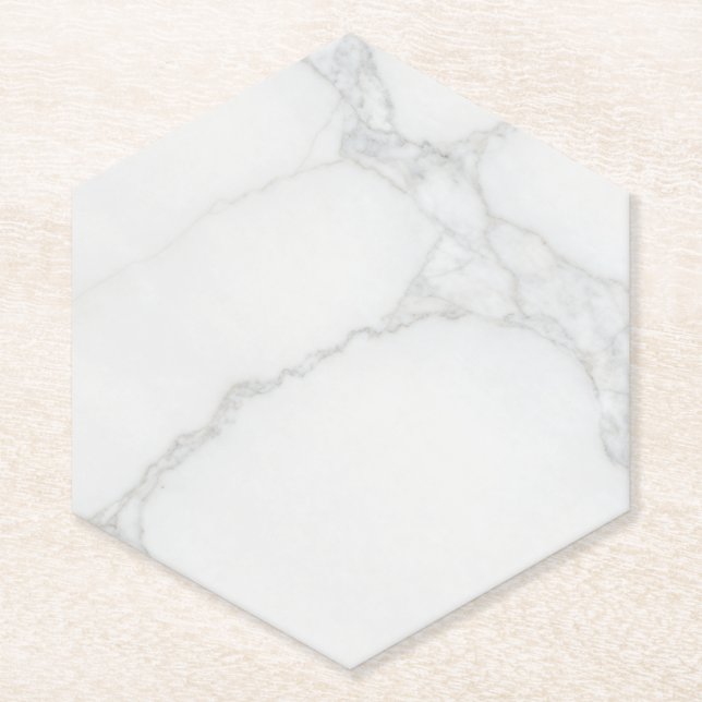 Weißer Marmor Untersetzer (Vorderseite)