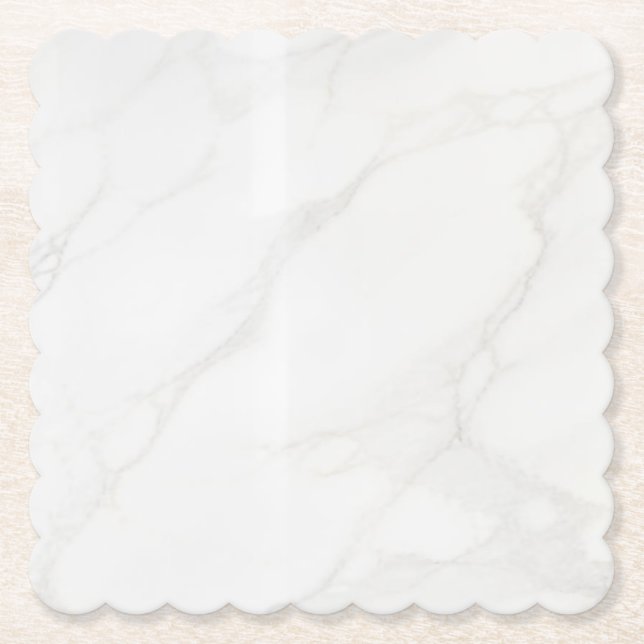 Weißer Marmor Untersetzer (Vorderseite)