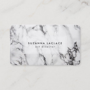Weißer Marmor Visitenkarte